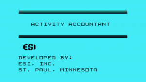 Activity Accountant Title Screen