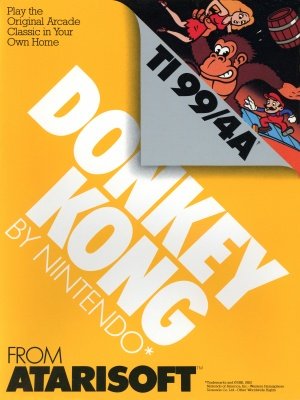 Front of Retail Packaging for Donkey Kong for the TI-99/4A