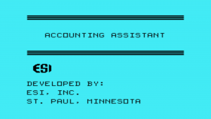 Accounting Assistant Title Screen