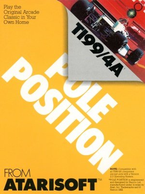 Front of Retail Packaging for Pole Position for the TI-99/4A