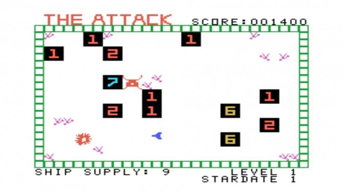 Screenshot of shooting an alien in The Attack